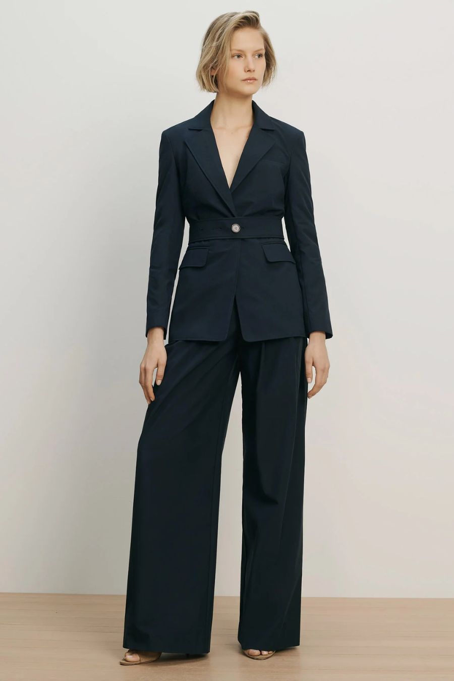 Allman Wide-Leg Pant in Navy
