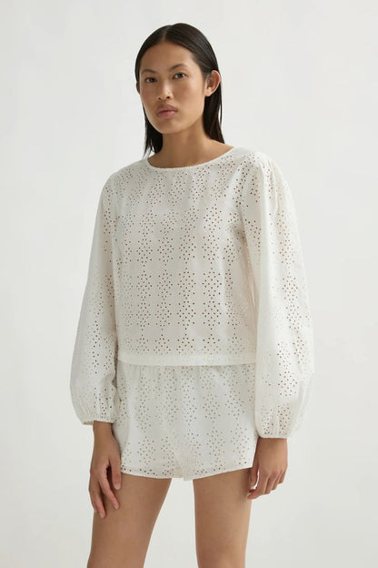 Harriet Blouse in Vintage White