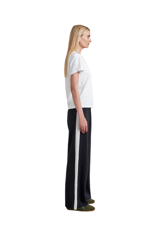 Side Stripe Colby Pant in Black/Stone
