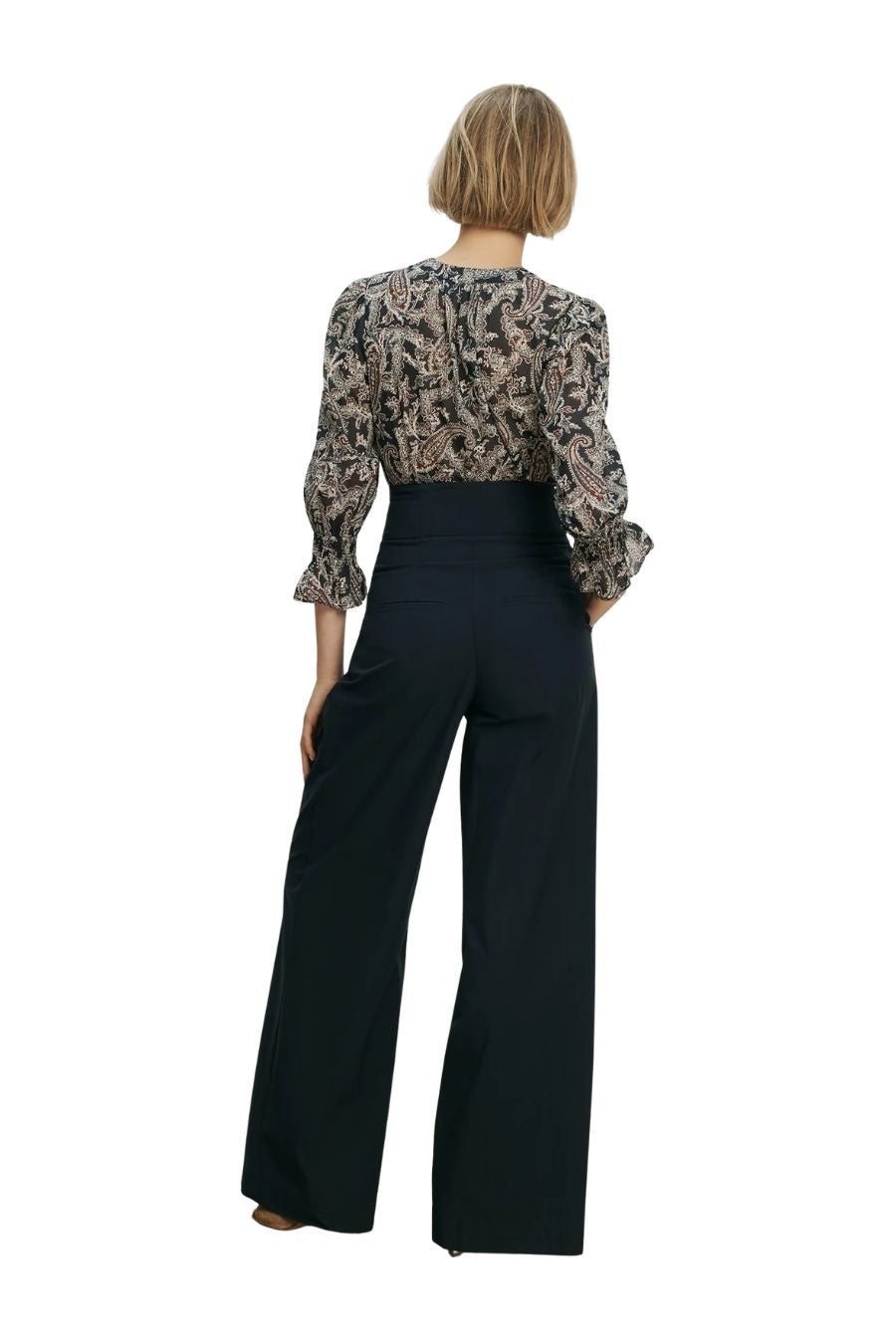 Allman Wide-Leg Pant in Navy