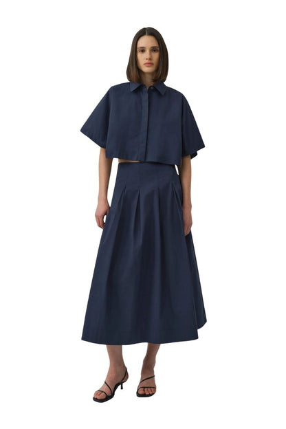 Elora Midi Skirt in Midnight