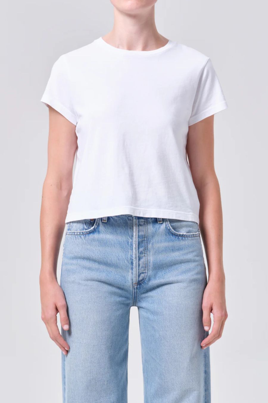 Adine Shrunken Tee in White