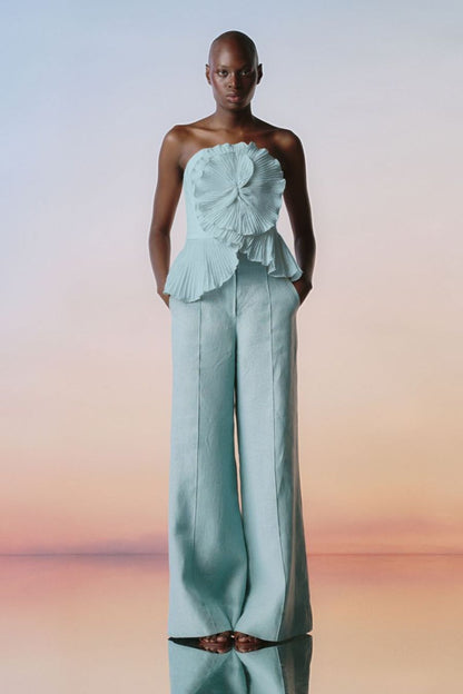 Imara Pleated Top in Mint