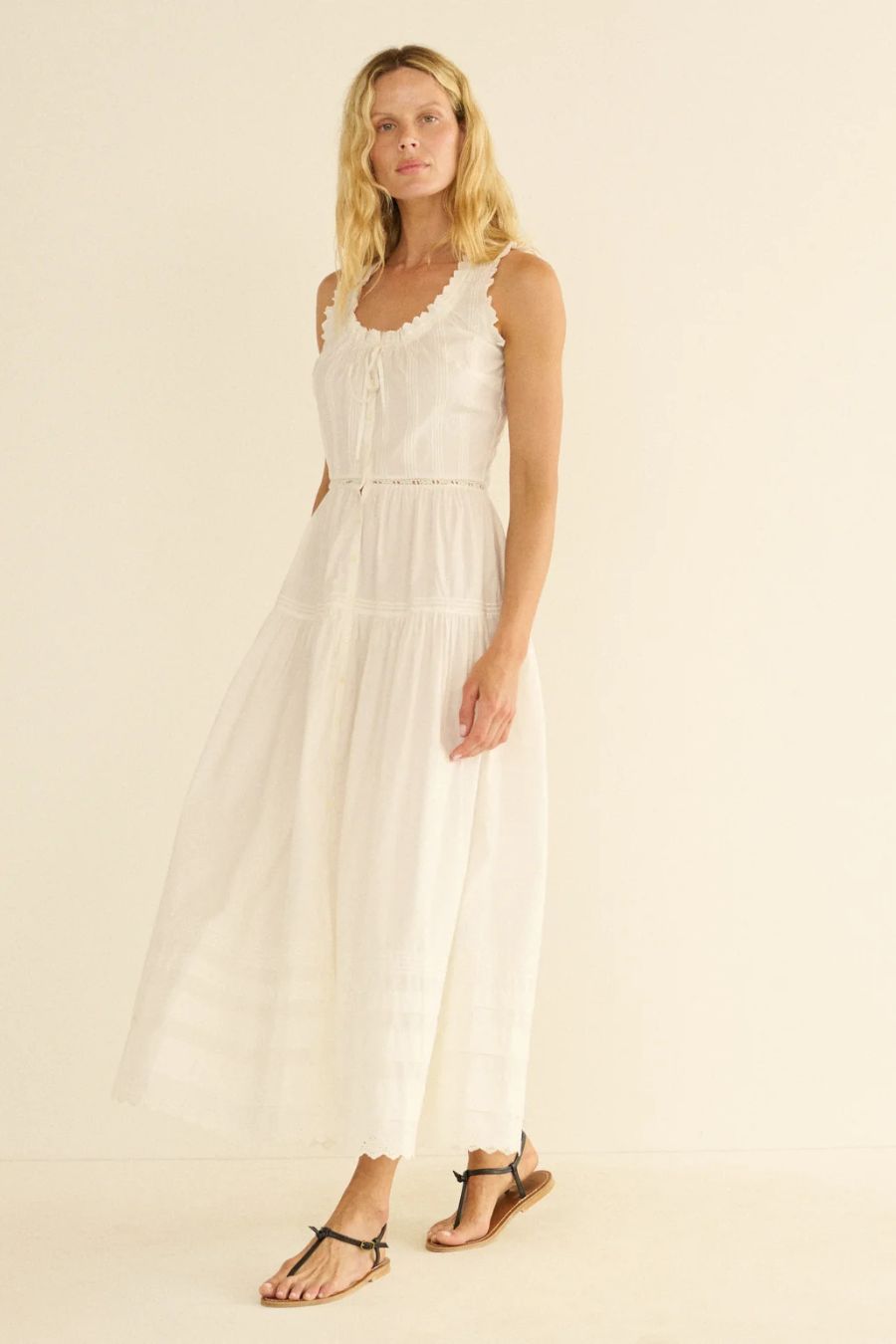 Hortense Dress in Salt