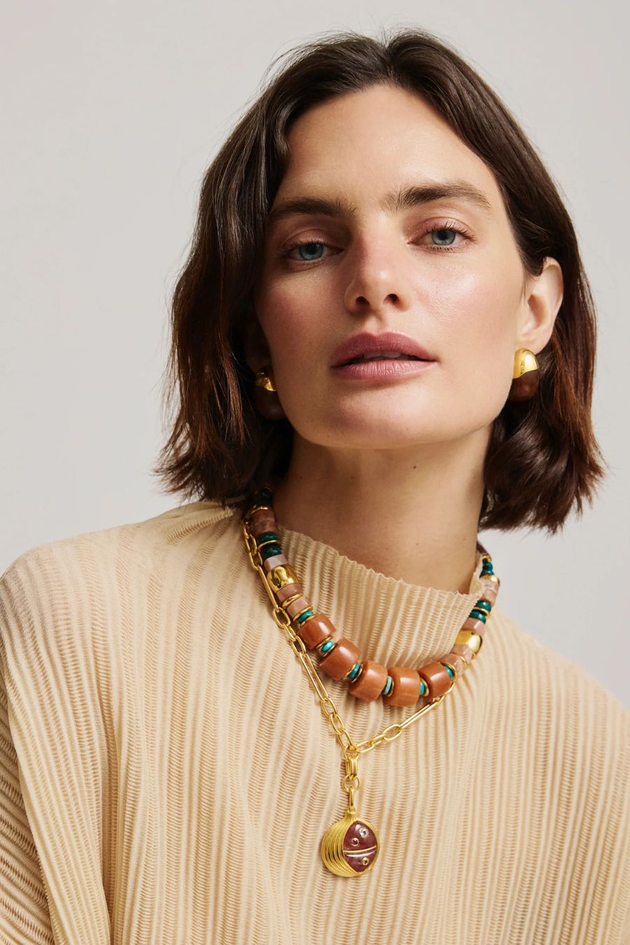 Lizzie Fortunato Granada Necklace, beaded statement necklace