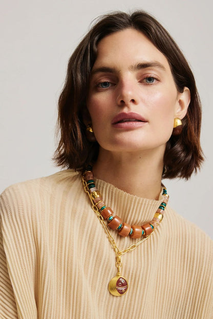 Lizzie Fortunato Granada Necklace, beaded statement necklace