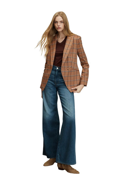 Rickey Plaid Dickey Jacket in Ochre Multi