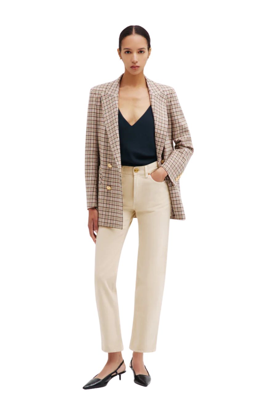 Agape Everyday Blazer in Grey Mix