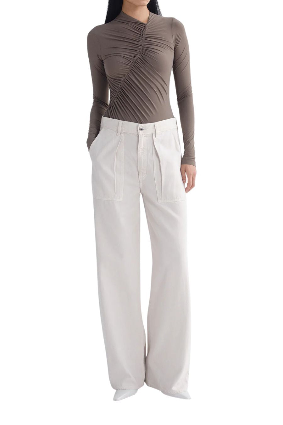Low Curve Utility in Bone by Agolde — designer denim at Bunny & Babe