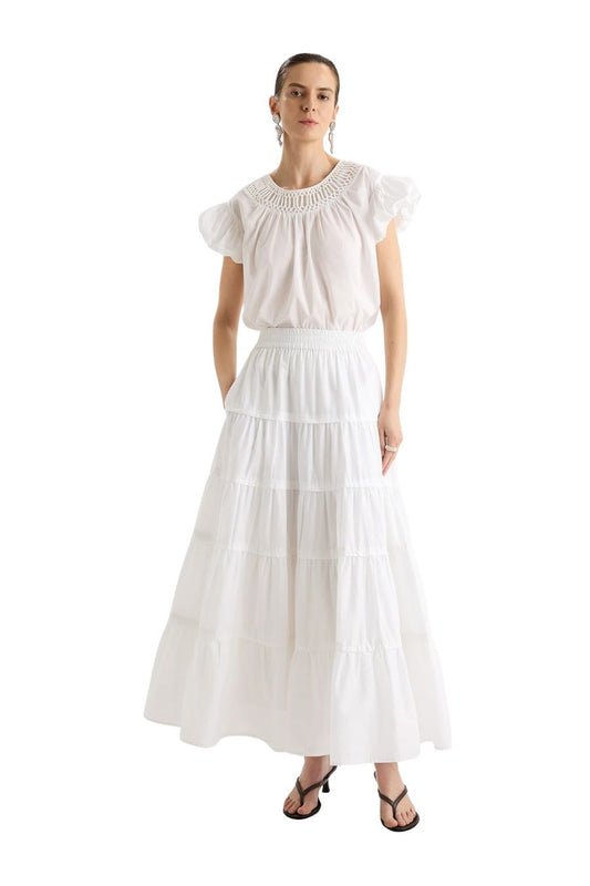 Hana Skirt in White