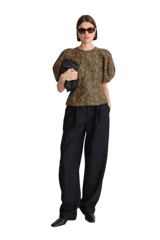 Lino Top in Leo Floral Midnight