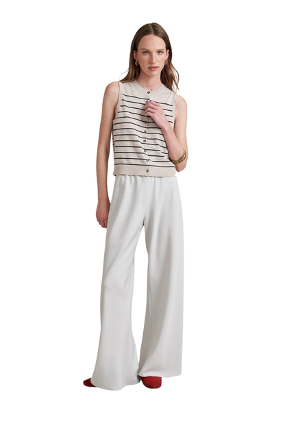 Stripe Lee Vest in Tan/Black