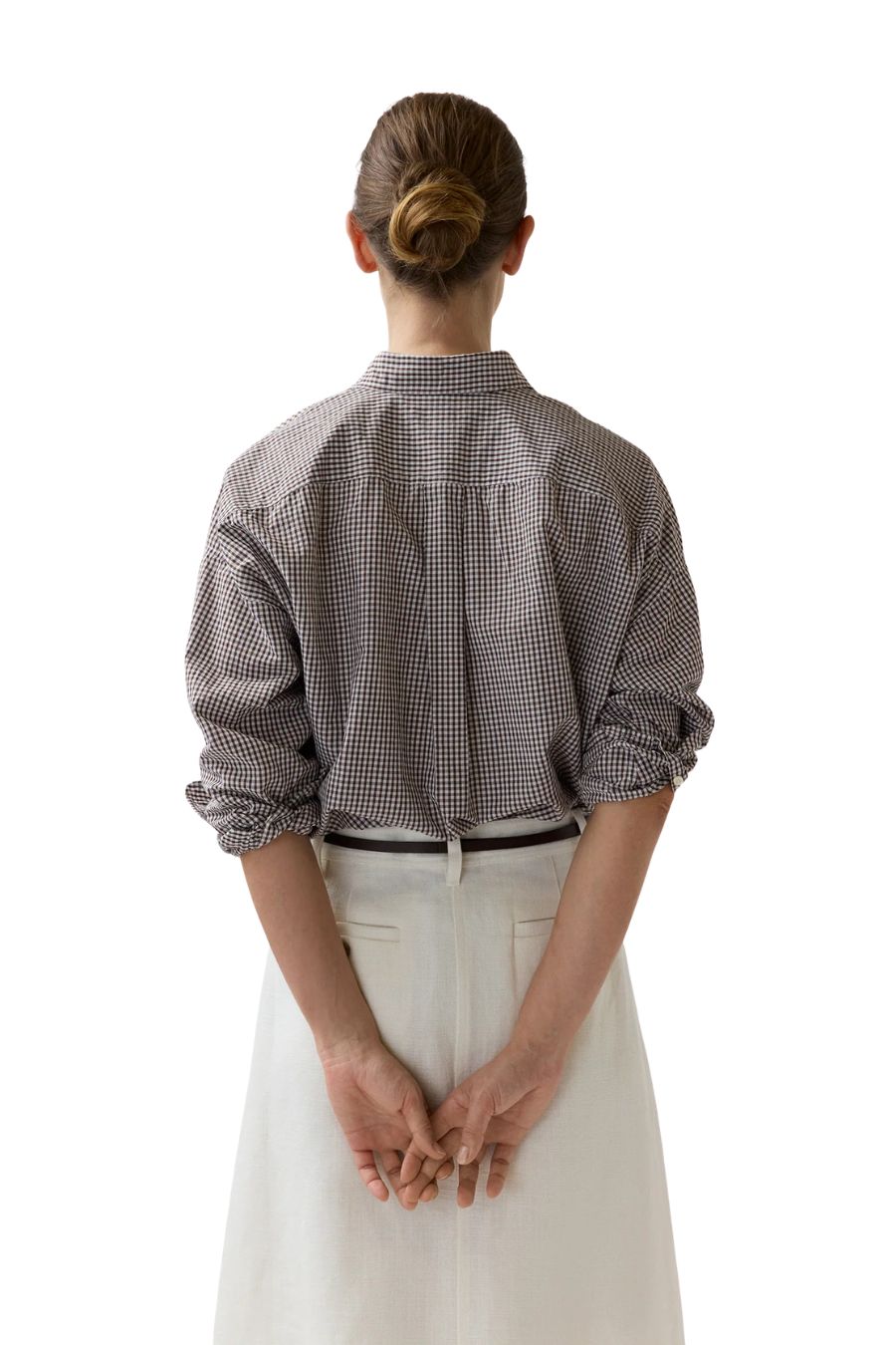 Weekender Shirt in Chocolate Graph Check Cotolino