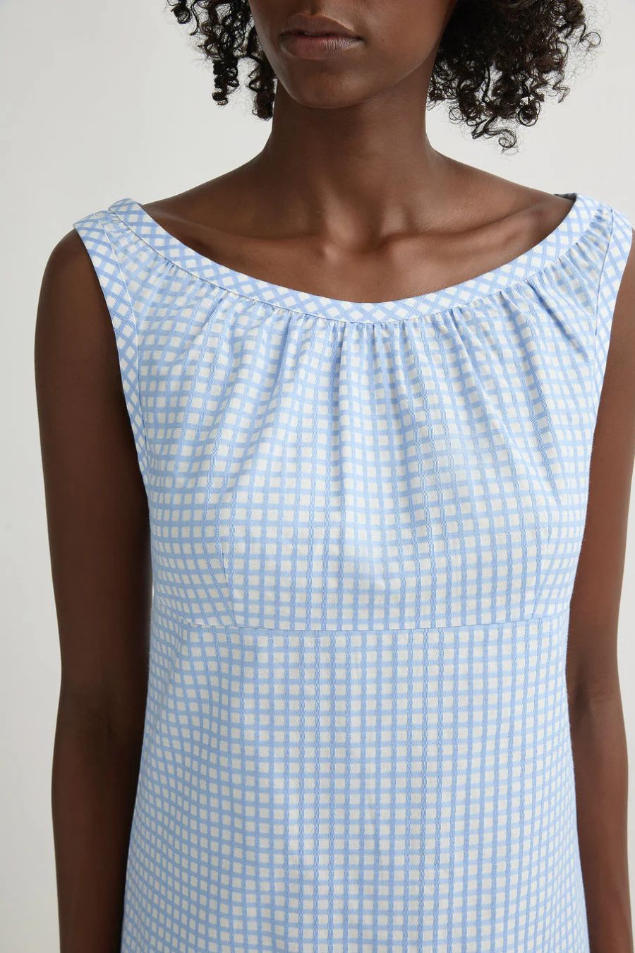 Lila Dress in Blue Gingham