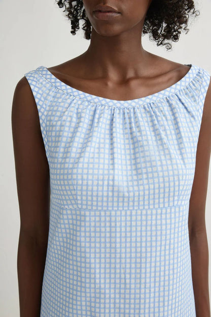 Lila Dress in Blue Gingham