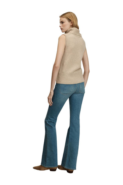 Mazzy Cashmere Sleeveless Sweater in Oatmeal