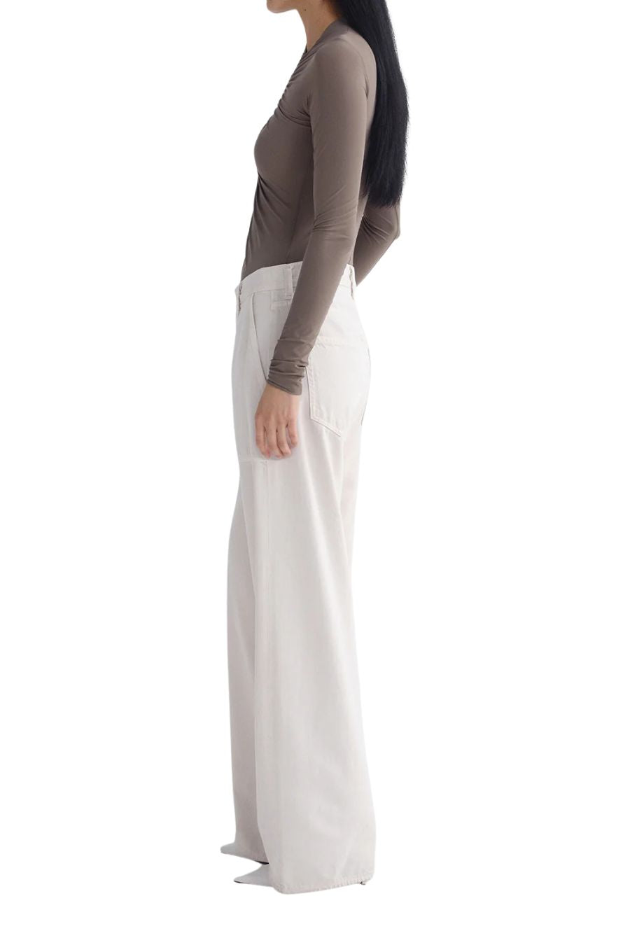 Low Curve Utility in Bone by Agolde, alternate view