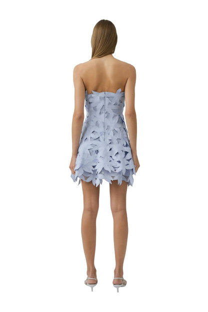 Miri Bustier Mini Dress in Periwinkle Sky