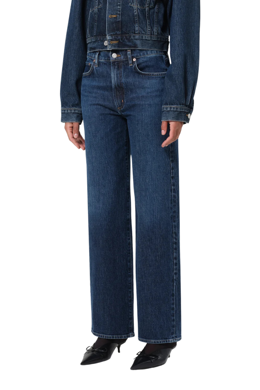 Harper Straight Jean (stretch) in Echo