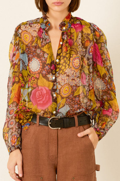 Annabel Bloom Mirage Shirt in Dark Brown