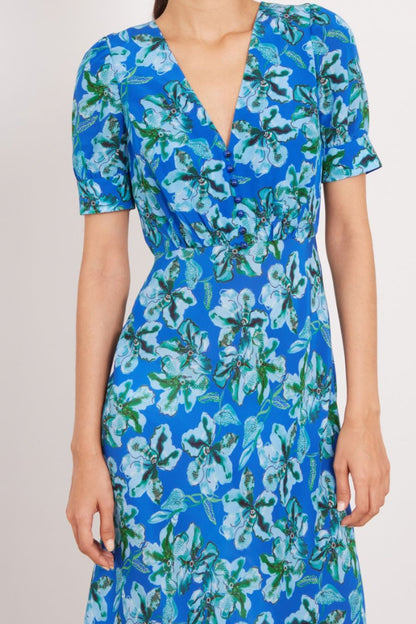 Nora Dress in Waterlily Azure