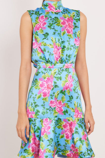 Fleur Short Dress in Grandiflora