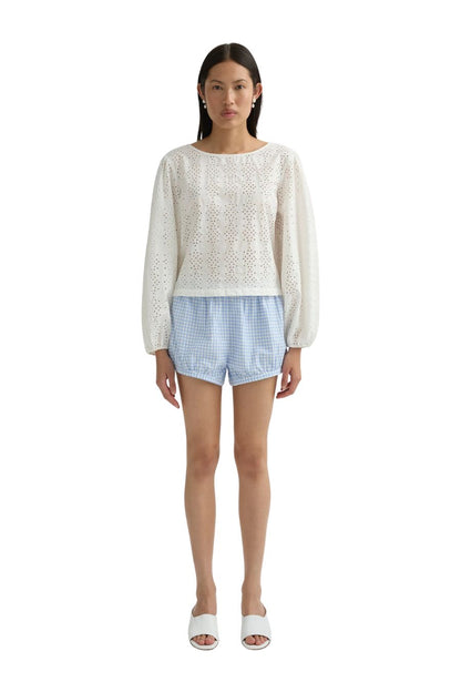 Lila Short in Blue Gingham