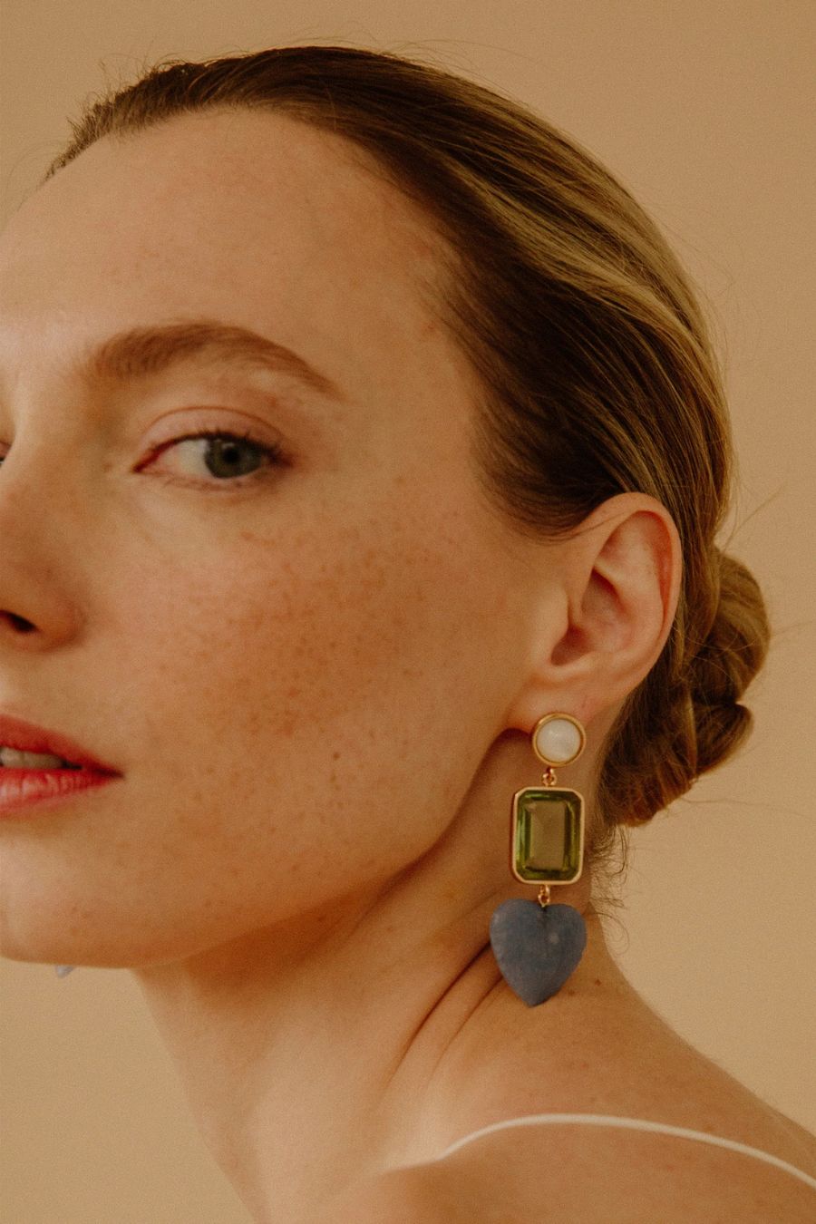 Lizzie Fortunato Demy Earrings in Azul, beaded drop earrings