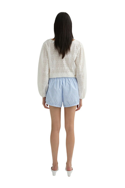 Lila Short in Blue Gingham