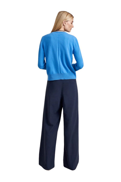 Solid Lean Lines Cardigan in Cerulean