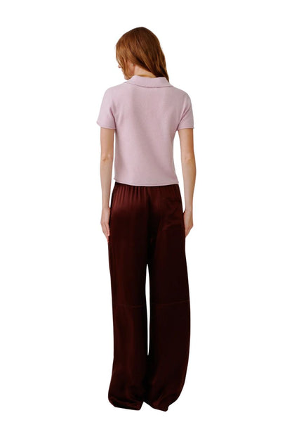 Rita Shrunken Polo in Soft Pink