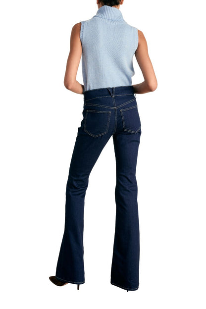 Mazzy Cashmere Sleeveless Sweater in Pale River Melange