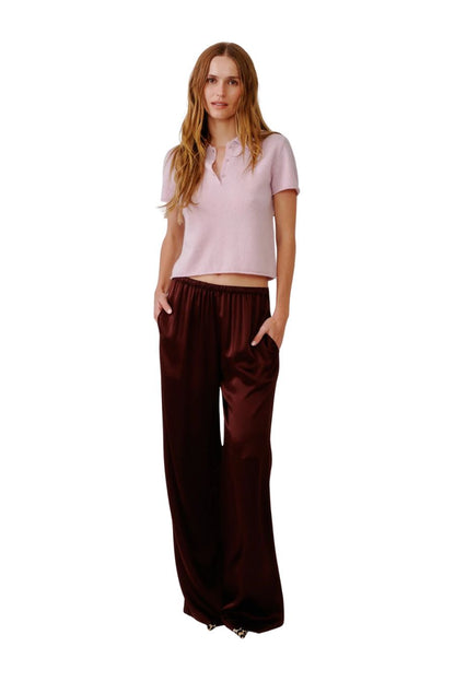 Rita Shrunken Polo in Soft Pink