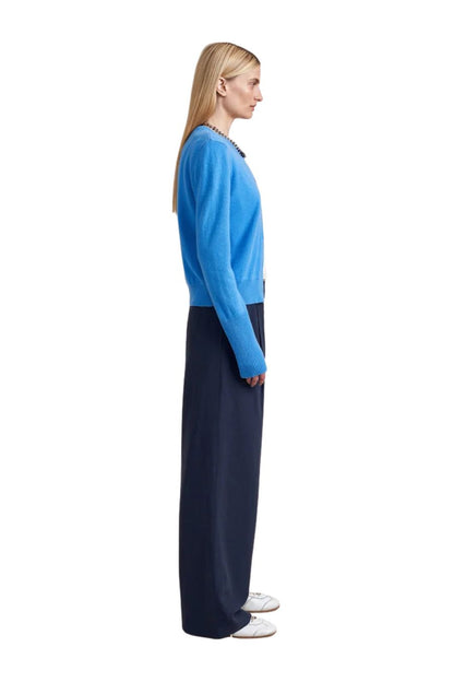 Solid Lean Lines Cardigan in Cerulean