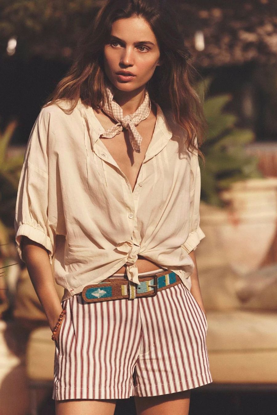 Zane Short in Red Clay Stripe