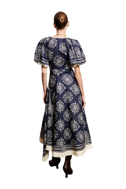 Banderra Midi Dress in Ink