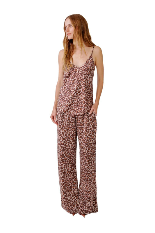Brynn High Rise Wide Leg in Dune/Cinnabar