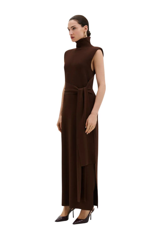 Minna Maxi Dress in Dark Brown