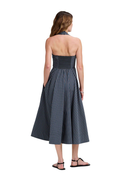 Magnolia Dress in Carbon Blue Multi