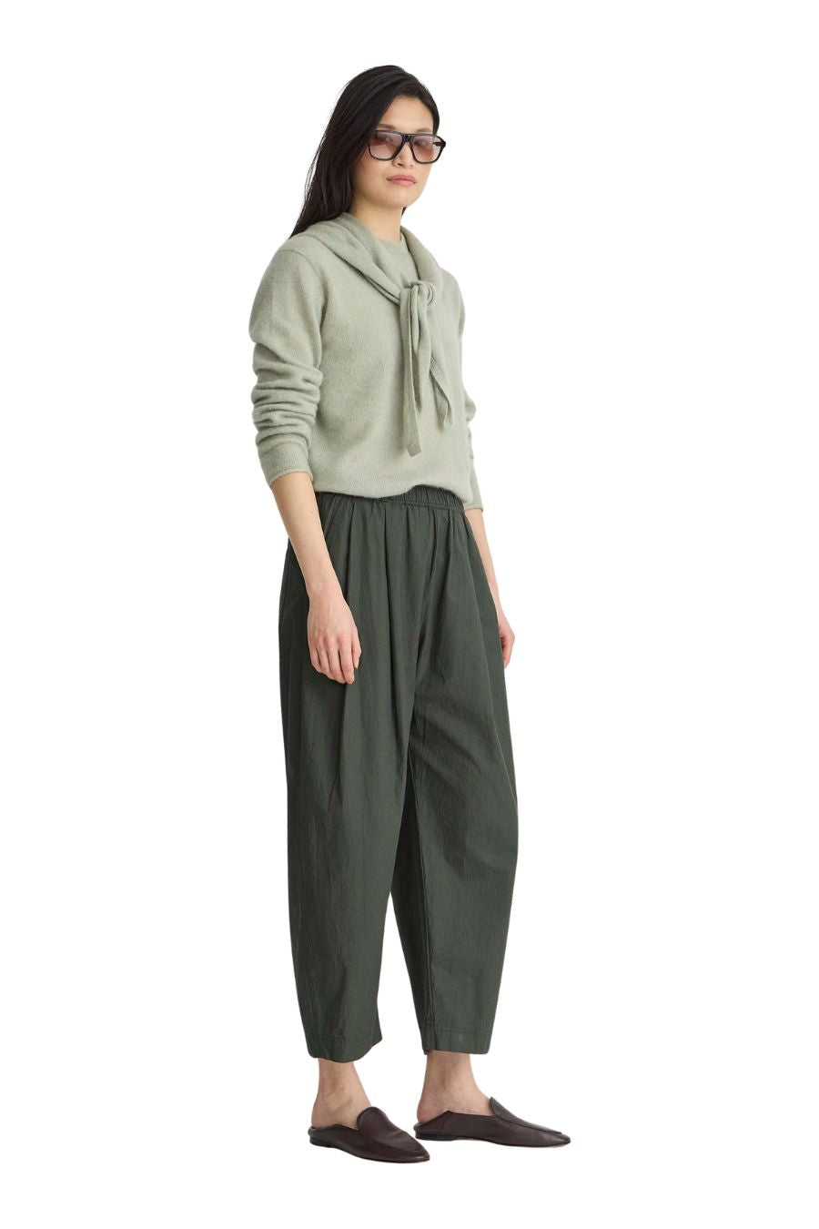 Spa Pleat Pant in Rosin by Apiece Apart, alternate view