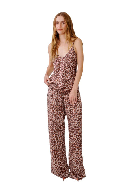 Brynn High Rise Wide Leg in Dune/Cinnabar