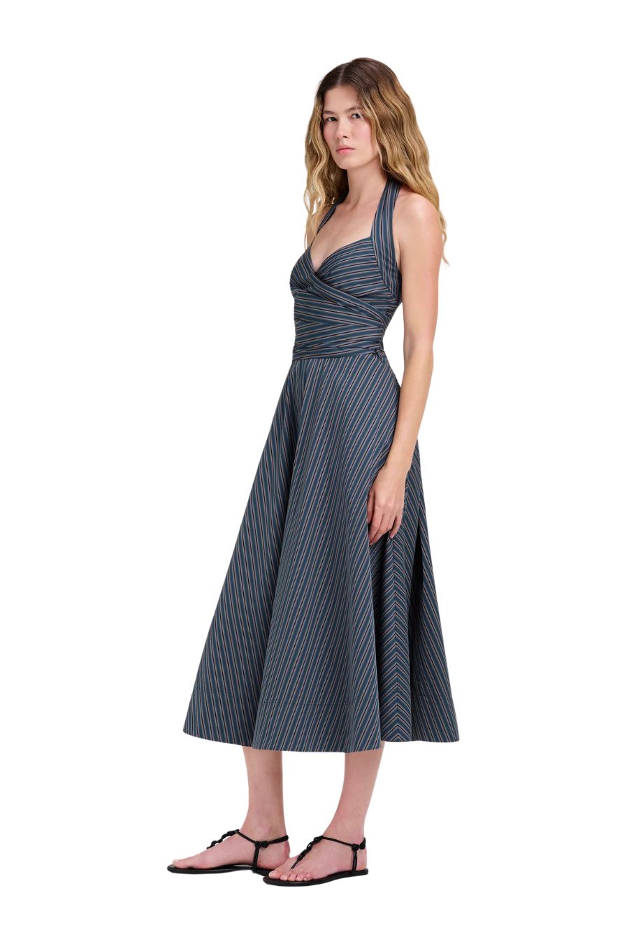 Magnolia Dress in Carbon Blue Multi