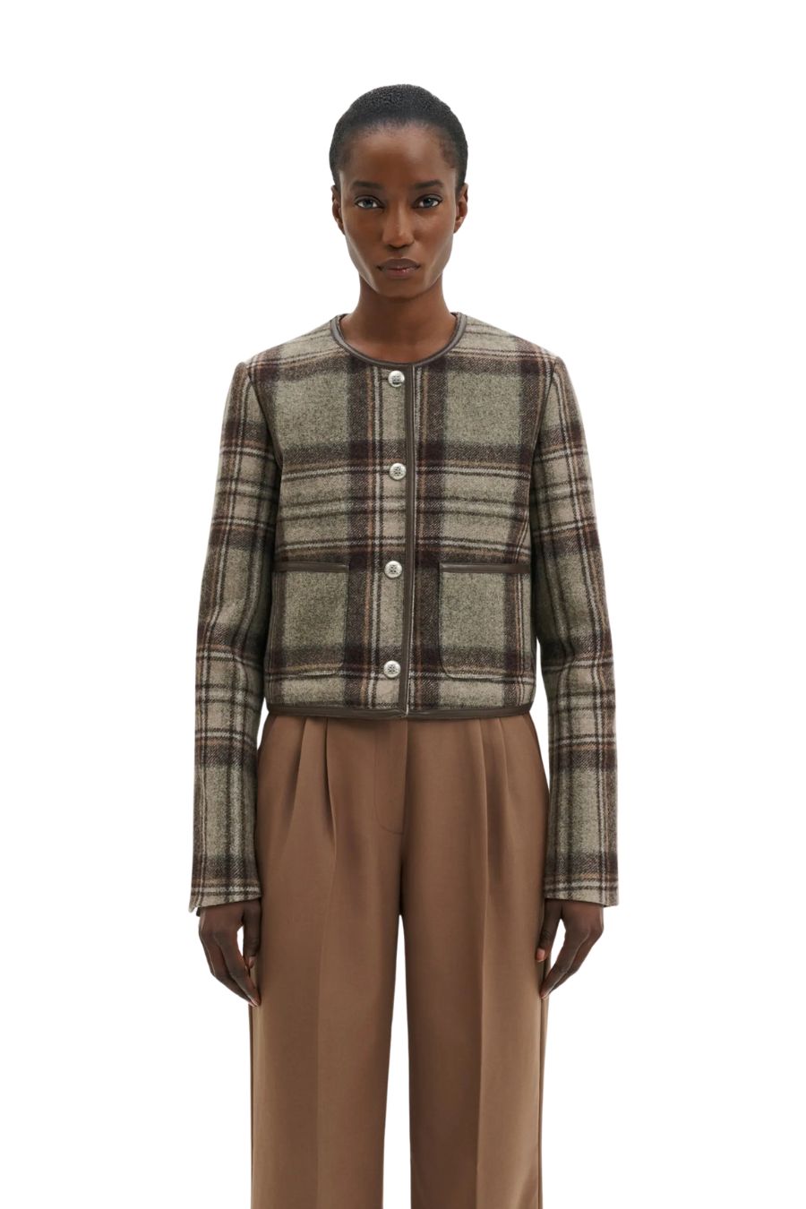 Ninette Jacket in Steel Checks
