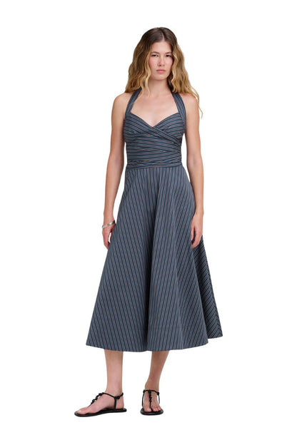 Magnolia Dress in Carbon Blue Multi