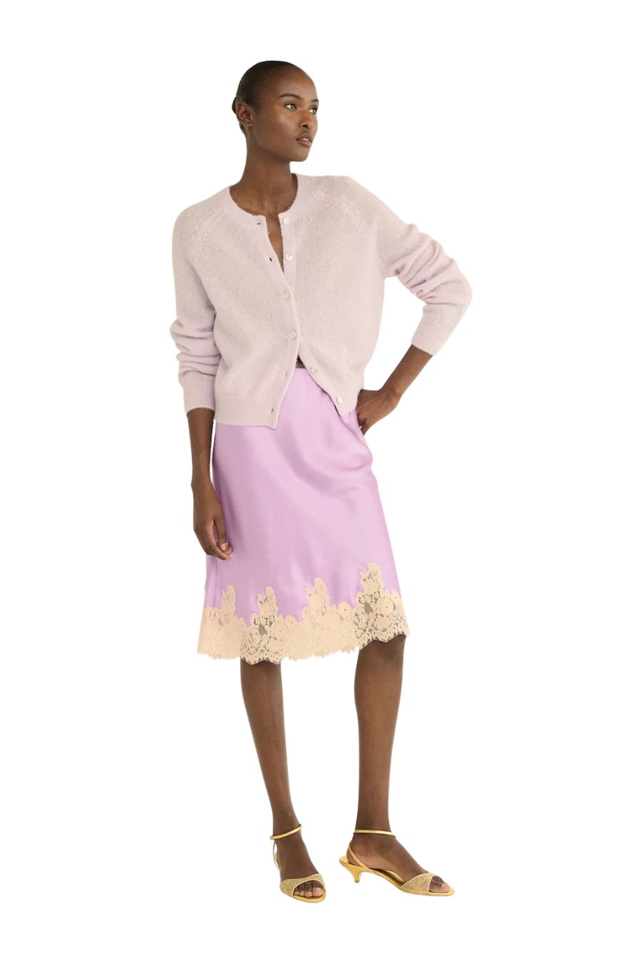Petra Cardigan in Violet Thistle