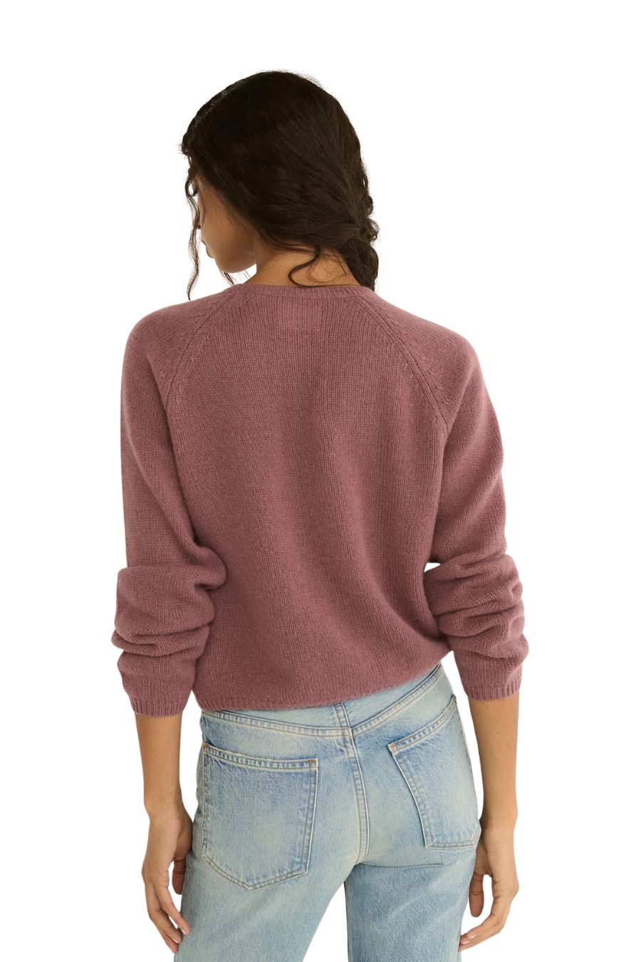 Peroine Cashmere Cardigan in Rose Mauve