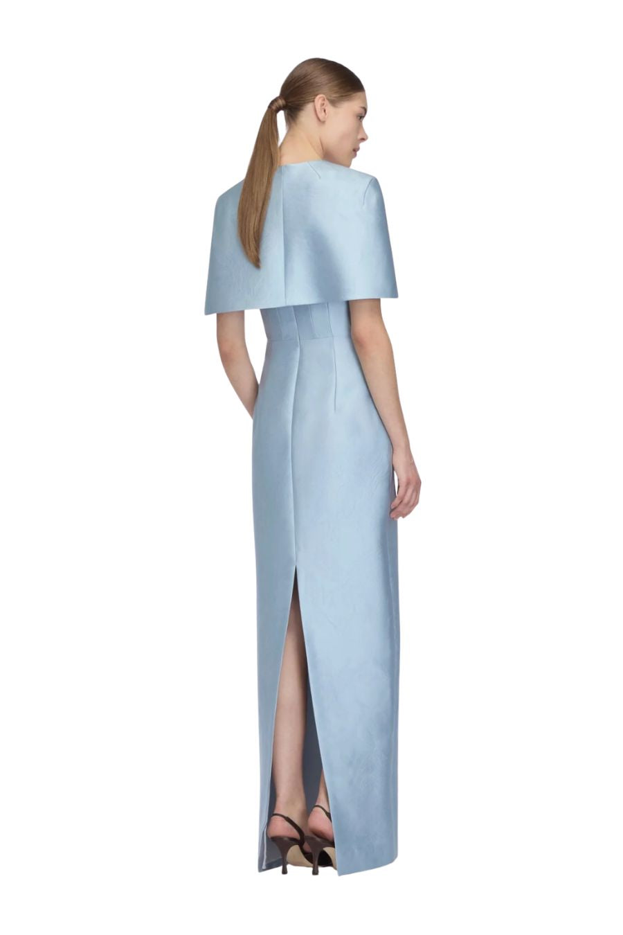 Domie Cape in Blue Embossed Cloque