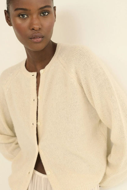 Peroine Cashmere Cardigan in Dogwood