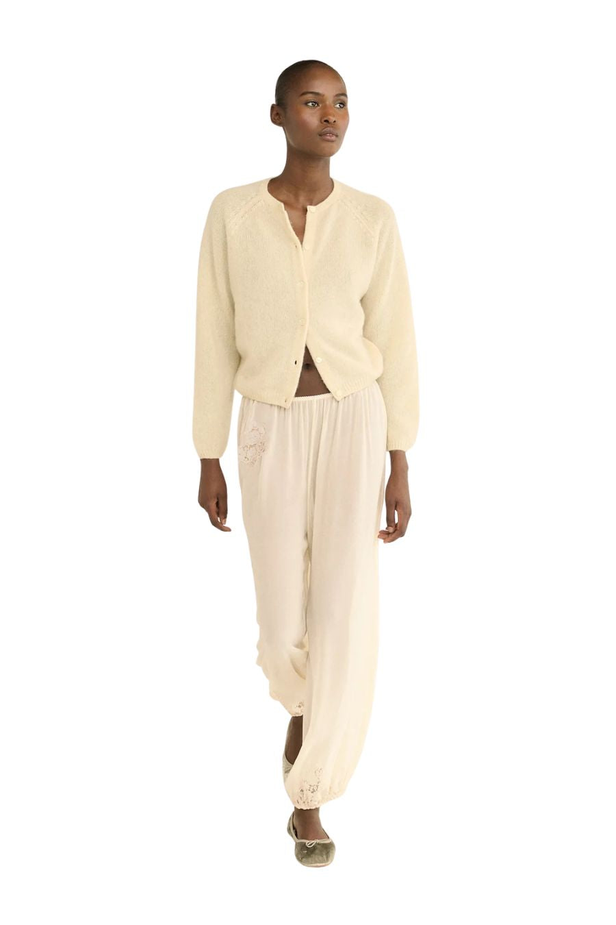 Peroine Cashmere Cardigan in Dogwood