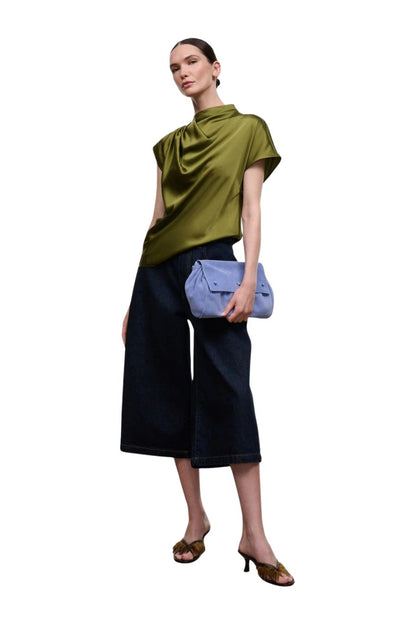Davina Silk Top in Pear